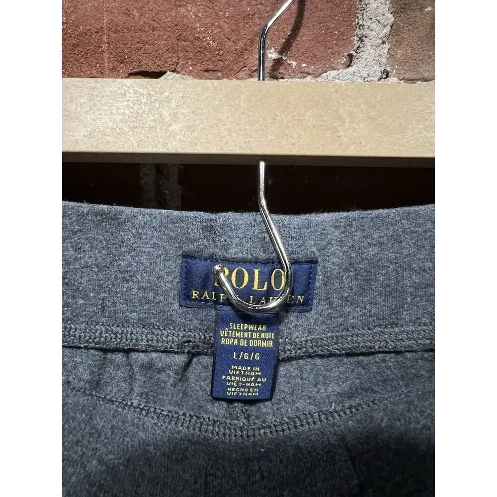 Polo Ralph Lauren Men's Gray Solid Sleep Jogger Pants Large